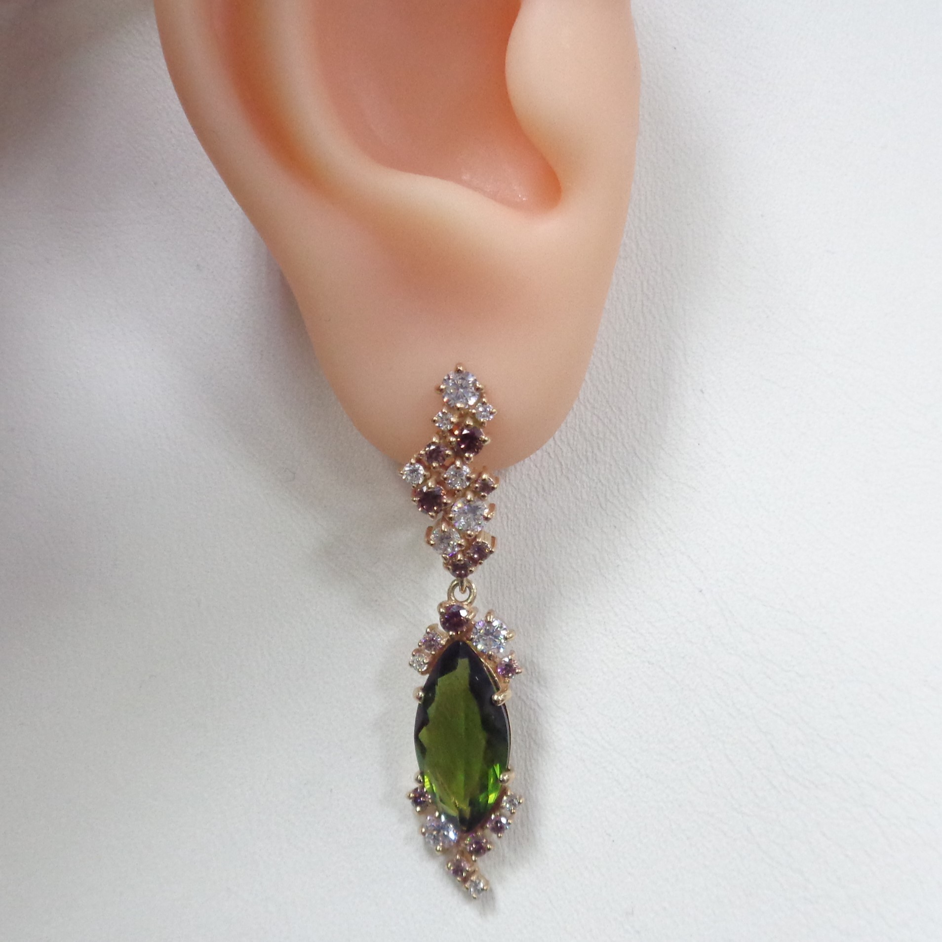 Серебряные серьги с кварцем